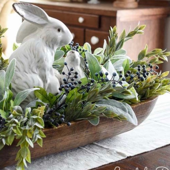 Hand Carved Wood Dough Bowl 3 Wick Vanilla, Caramel & Spice Snowflake Soy Candle - Picture 3 of 7